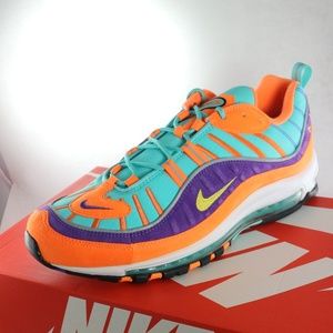PAIR NIKE AIR MAX 98 QS Cone Hyper Grape Sneakers PAIR Sz 11 US Men